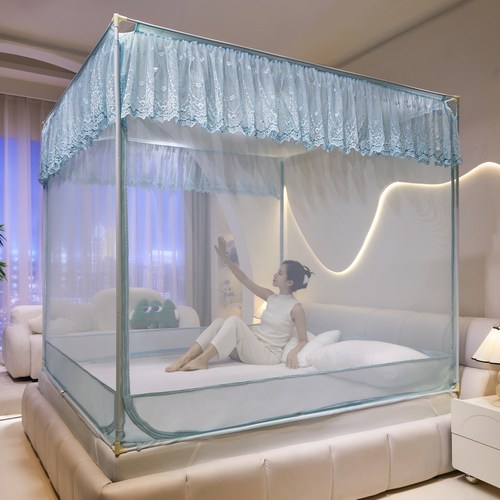 2025新款加柔加密床笠加固式蕾丝防摔坐床蚊帐