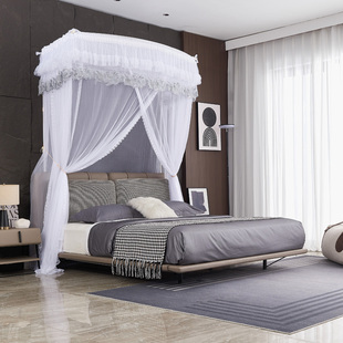 【新品】新型免打孔升降可折叠伸缩三开门公主宫廷蚊帐家用