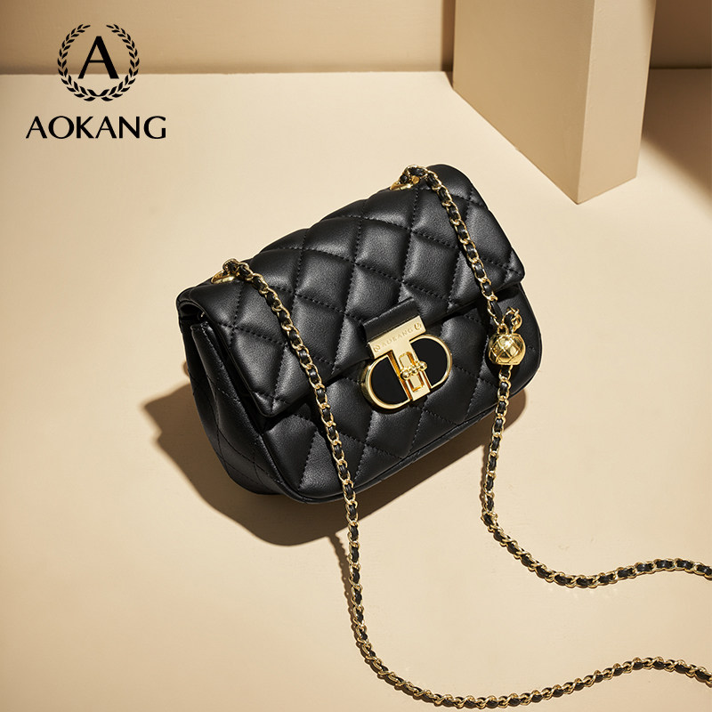 奥康菱格链条包2025新款包包小香风单肩斜挎包女式高级感小方包女,箱包皮具/热销女包/男包,通用款女包,淘宝优惠券,粉丝福利购,淘宝优惠卷