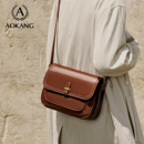 斜挎包 女包2026植鞣皮单肩包大容量女款 奥康豆腐包包女式 2025新款