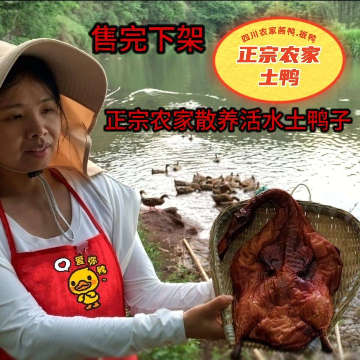 正宗柴火烟熏板鸭整只腌制肉农家散养新鲜活水土鸭腊鸭板鸭酱鸭子