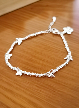 韩版时尚精致碎银手串蝴蝶手链女超仙甜美高级感手饰ins小众设计