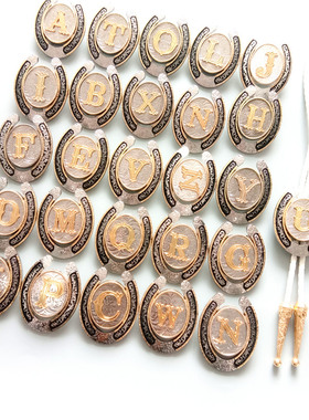 BOLO TIE白色皮绳波洛领带男女金银字母领结小众衬衫韩版领绳配饰