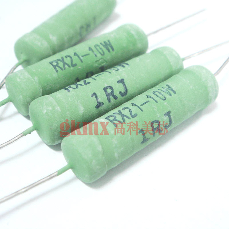 高科美芯 涂漆绕线电阻RX21-10W1RJ 10W 1R精度5%直插 10个8元