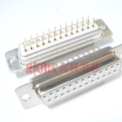 高科美芯 接插件D型串口座白胶双排DB25直针 母头焊板 5元/PCS