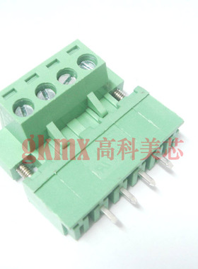 接线端子2EDG5.08-4芯4PIN 300V/15A直脚间距5.08带耳朵 1套3.5元
