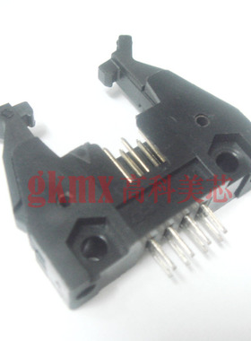 连接器 接插件 牛角座DC2-8PIN 8芯 间距2.54MM 黑色 直插 一个