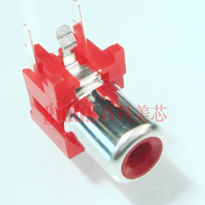 音频视频莲花座AV RCA-105A 座单孔焊接式接插口3脚弯脚  1元/PCS