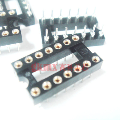 高科美芯 芯片插座 IC座 圆孔IC座14PIN DIP14 14芯窄体 10个9元