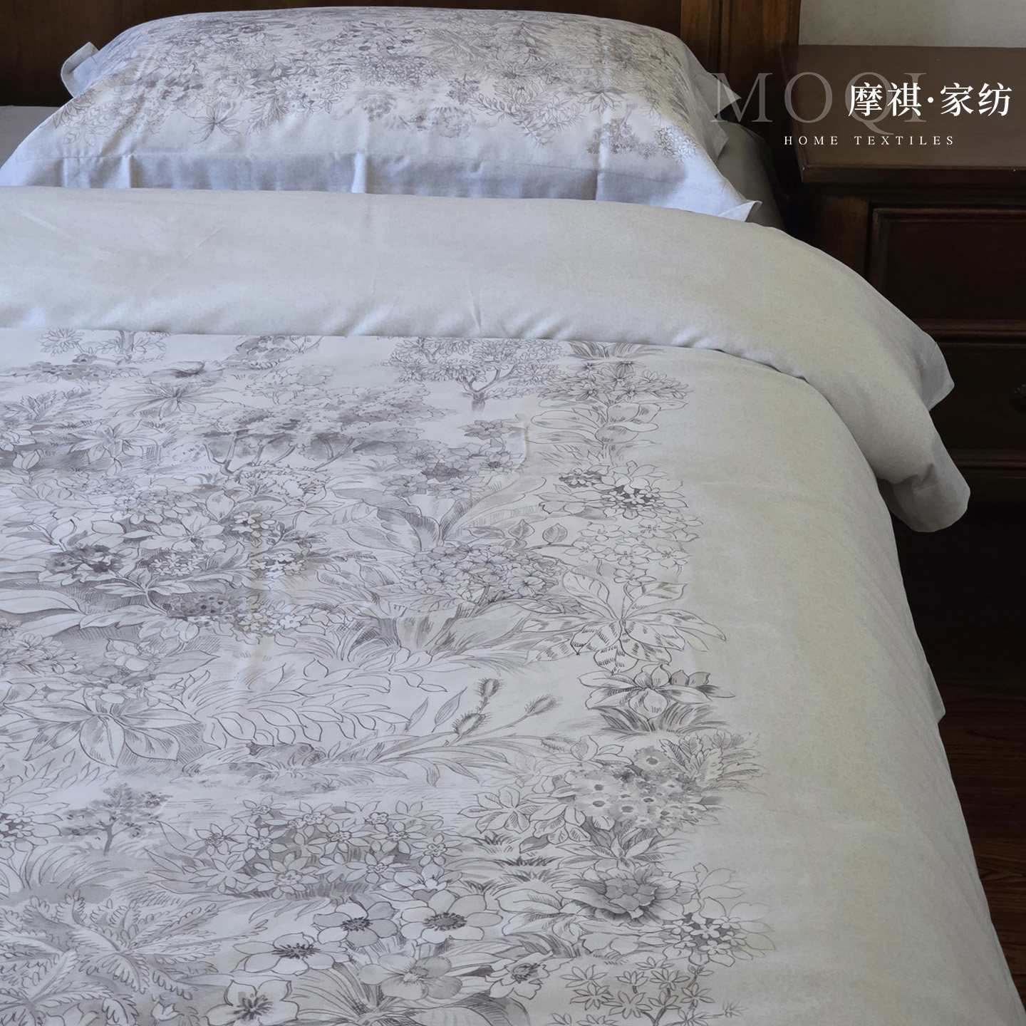 手绘风天丝棉磨毛四件套