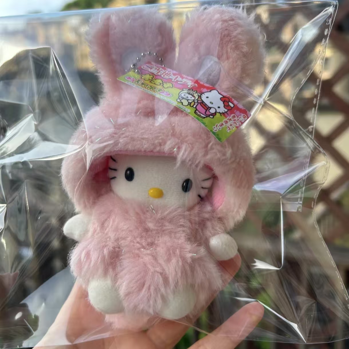 粉色兔子大耳朵hellokitt