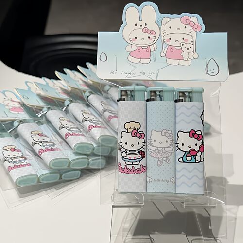 防风hellokitty蓝色直冲男女火机