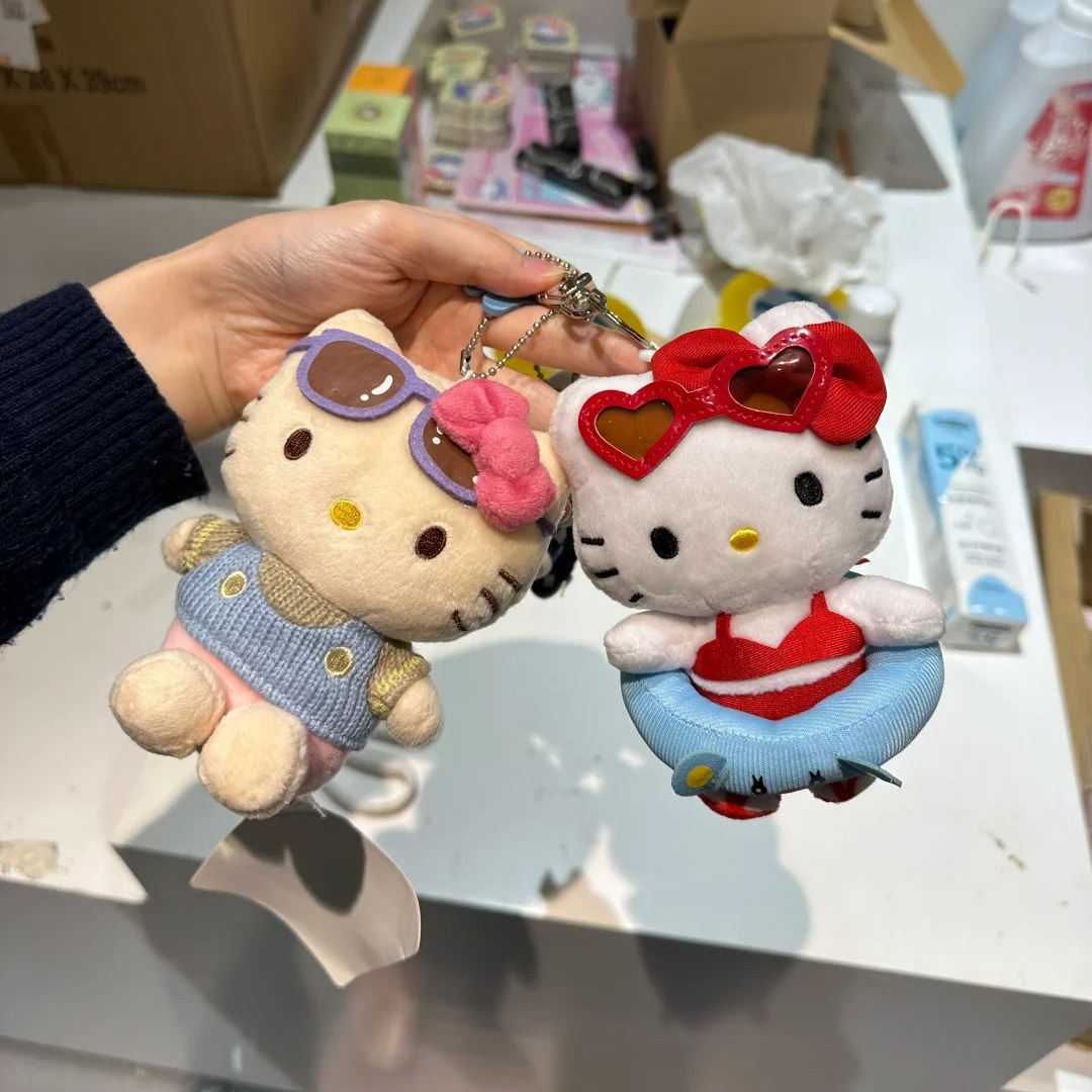 蓝色大象泳圈kitty挂件包