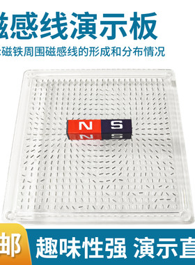 磁感线演示板铁针款条形磁铁磁感线形成蹄形磁铁周围磁场分布演示