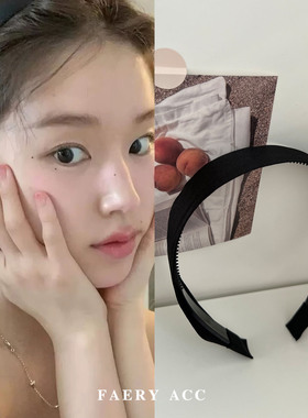 韩国博主同款黑色宽边发箍女外出百搭头箍女洗脸防滑压发发卡头饰