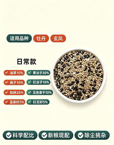 鹦鹉鸟粮玄凤牡丹专用种子粮混合粮饲料鸟食饲料谷子中小型营养粮