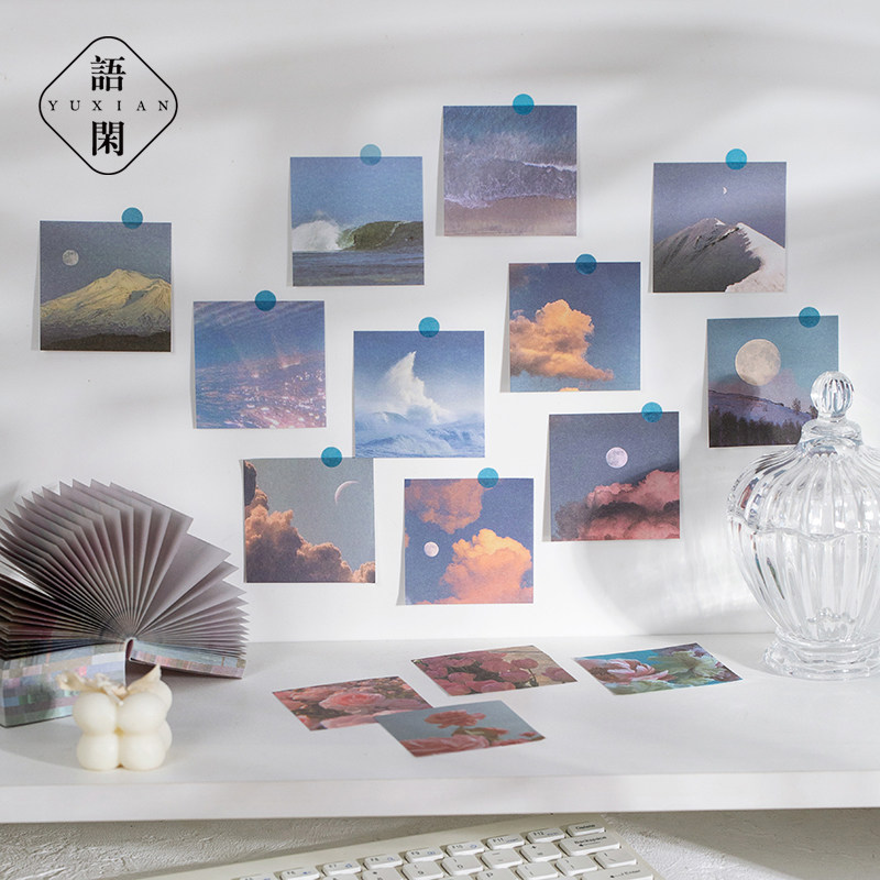 인스풍경 메모지 무점착 간단 시간계부 자료지 기본 메시지 메모 메모장 400장