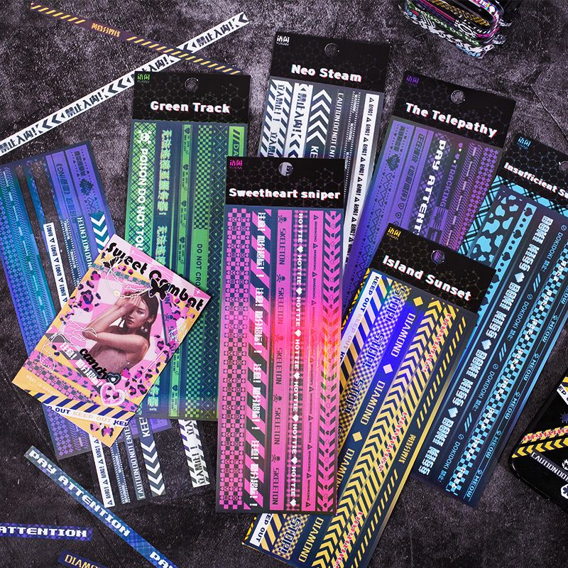 语闲心动警告咕卡贴纸