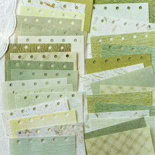 纸间温柔特种纸素材纸无粘性 复古ins文艺痛包可撕手帐M5内页便签