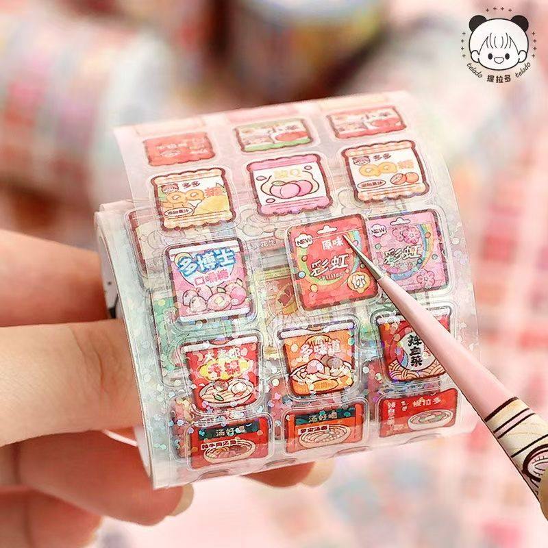 可爱提拉多多多超市pet闪膜模切胶带卡通零食饮料咕卡手帐diy贴纸,文具电教/文化用品/商务用品,胶带/胶纸/胶条,淘宝优惠券,粉丝福利购,淘宝优惠卷