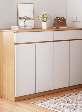 鞋柜家用门口楼道2024爆款入户收纳柜一体靠墙大容量储物柜鞋架子