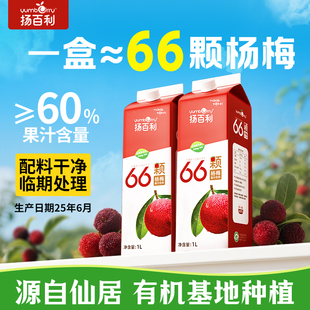 【临期处理 生产日期25年6月】扬百利仙居杨梅汁大瓶饮料饮品节日