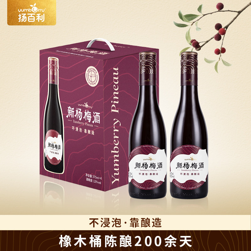 扬百利仙居新杨梅酒750ml*2礼盒发酵女士微醺果酒聚会节日送礼
