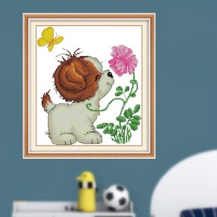 清仓十字绣处理小狗2025新款 卡通动漫简单小件卧室自己手工刺线绣