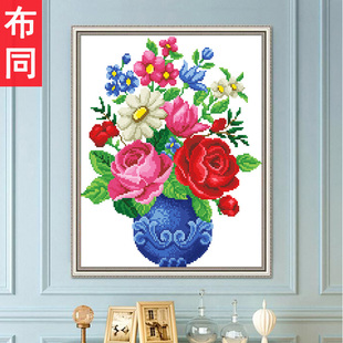 餐厅十字绣2025新款 结婚用线绣玫瑰花客厅画小图真爱永恒手工小件