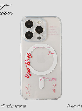 TWOM 个性简约苹果17promax手机壳小众新款适用iphone16promax保护壳全包高透苹果15Pro壳14磁吸手机壳