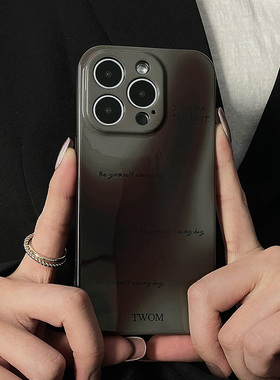 TWOM侘寂风适用苹果iphone16promax手机壳原创小众苹果15promax氛围感设计iphone14pro保护套新款个性高级感
