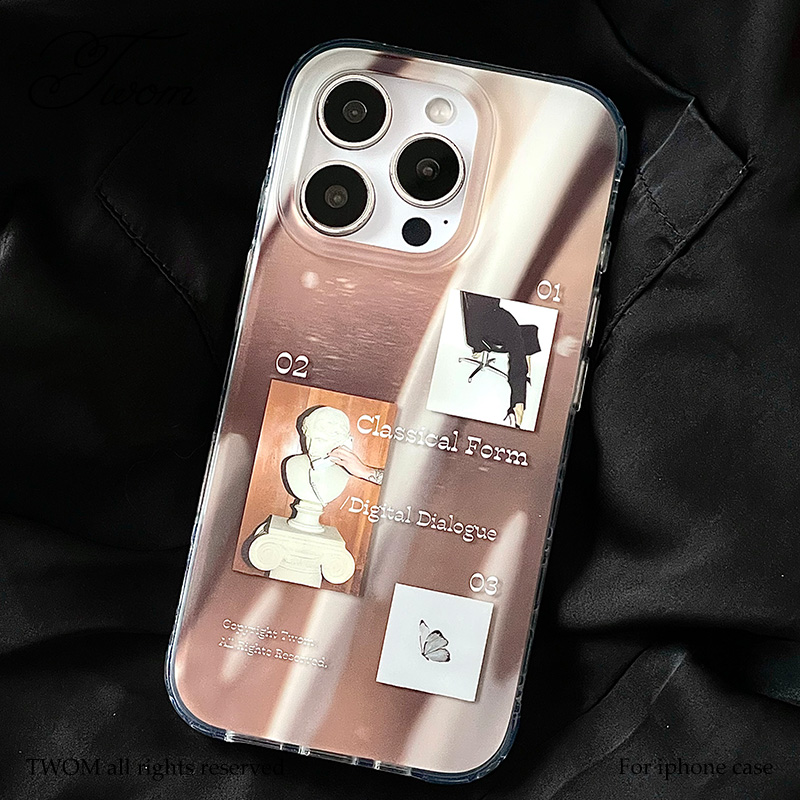 TWOM未来复古磨砂双层手机壳 适用iPhone17pro原创设计苹果16promax保护套15pro全包防摔14pro小众风格