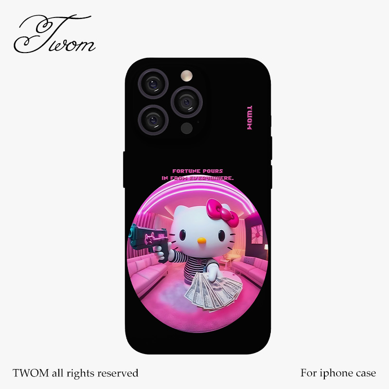 适用iPhone来财KT猫手机壳