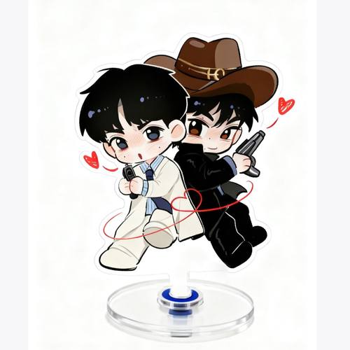 新款雷朋黑白双枪旋转立牌