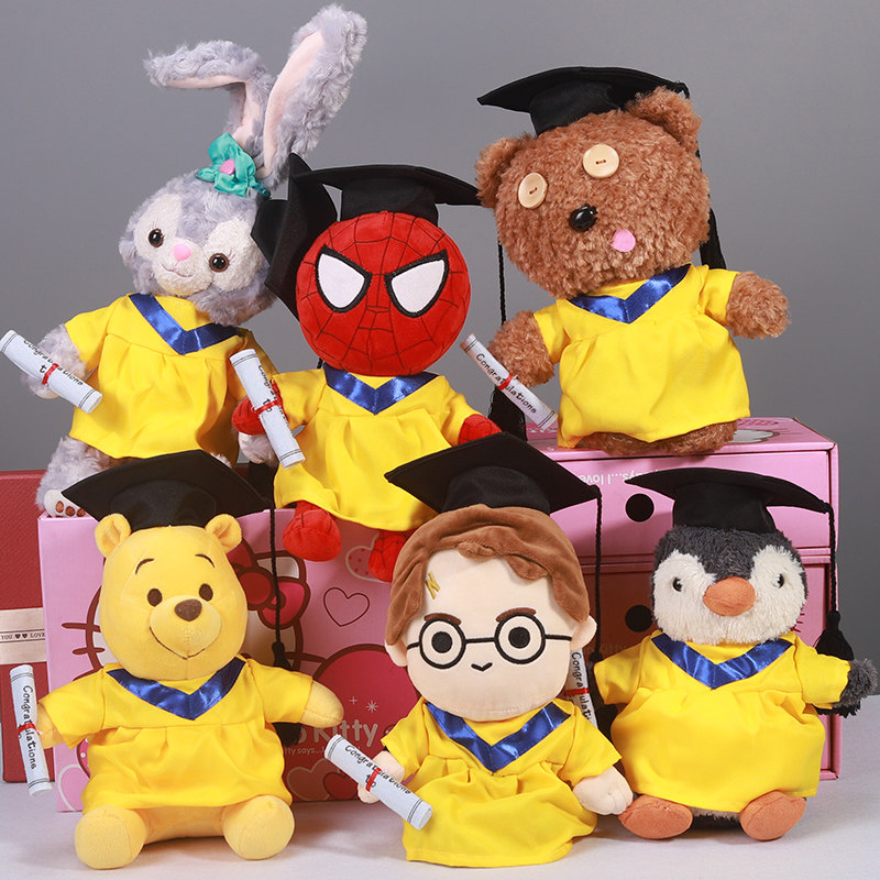 香港幼稚园毕业袍娃娃毛公仔留念