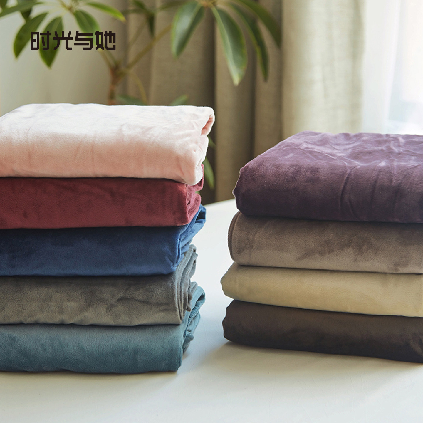 时光与她床单单件加绒天鹅绒珊瑚绒毛1.8m 1.5米双人纯色冬季被单