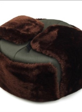 雷锋帽男士陆棉帽保暖加厚栽绒帽温区防寒防冻加厚棉帽子护耳帽