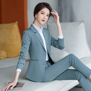 西装套装女韩范修身免烫气质商务正装大学生面试职业装西服三件套