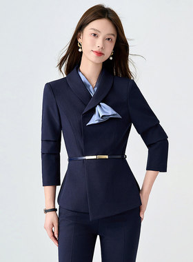 职业套装女美容院珠宝店工作服秋