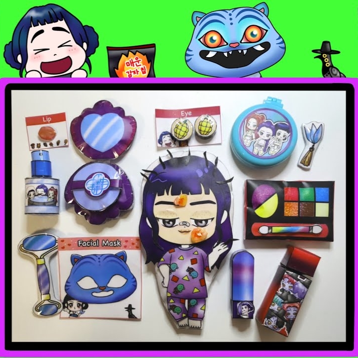 Kpop猎魔女团化妆新款女孩盲袋儿童手工diy玩具专注力换装安静书