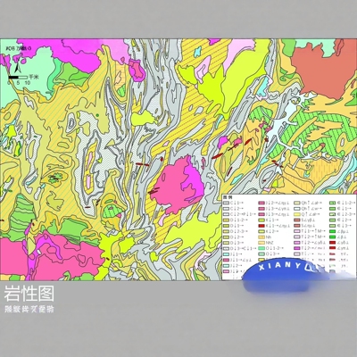 全国地质图矢量shp数据地质图岩性图，地质数据，岩性数据shp格式