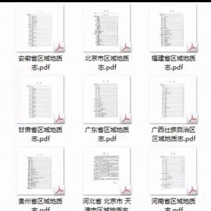 全国各省区域地质志，适合地质工作者，学生党，区域研究需要