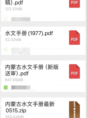 内蒙古水文手册，水文资料！！！