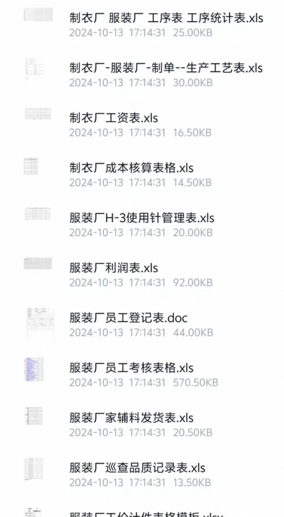 制衣厂服装厂制单生产工艺表及成本核算表格生产计划自动排单表