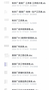 制衣厂服装厂制单生产工艺表及成本核算表格生产计划自动排单表