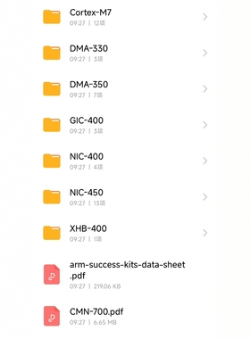ARM IP源码Cortex-M7、DMA-330、DMA-350、GIC-400、NIC-400、等