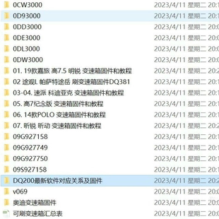大众奥迪变速箱固件DSG 09G 等 MQB