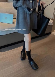 欧洲站2024秋冬松紧腰抽绳A字版裙裤型阔腿针织裤韩系羊毛短裤 女