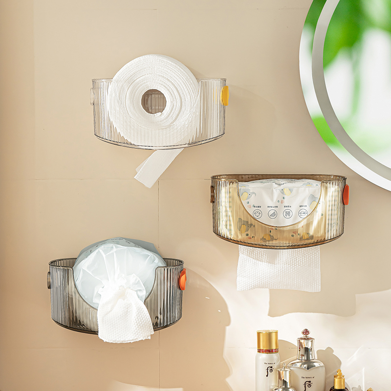 免打孔洗脸巾收纳纸巾盒卷抽两用