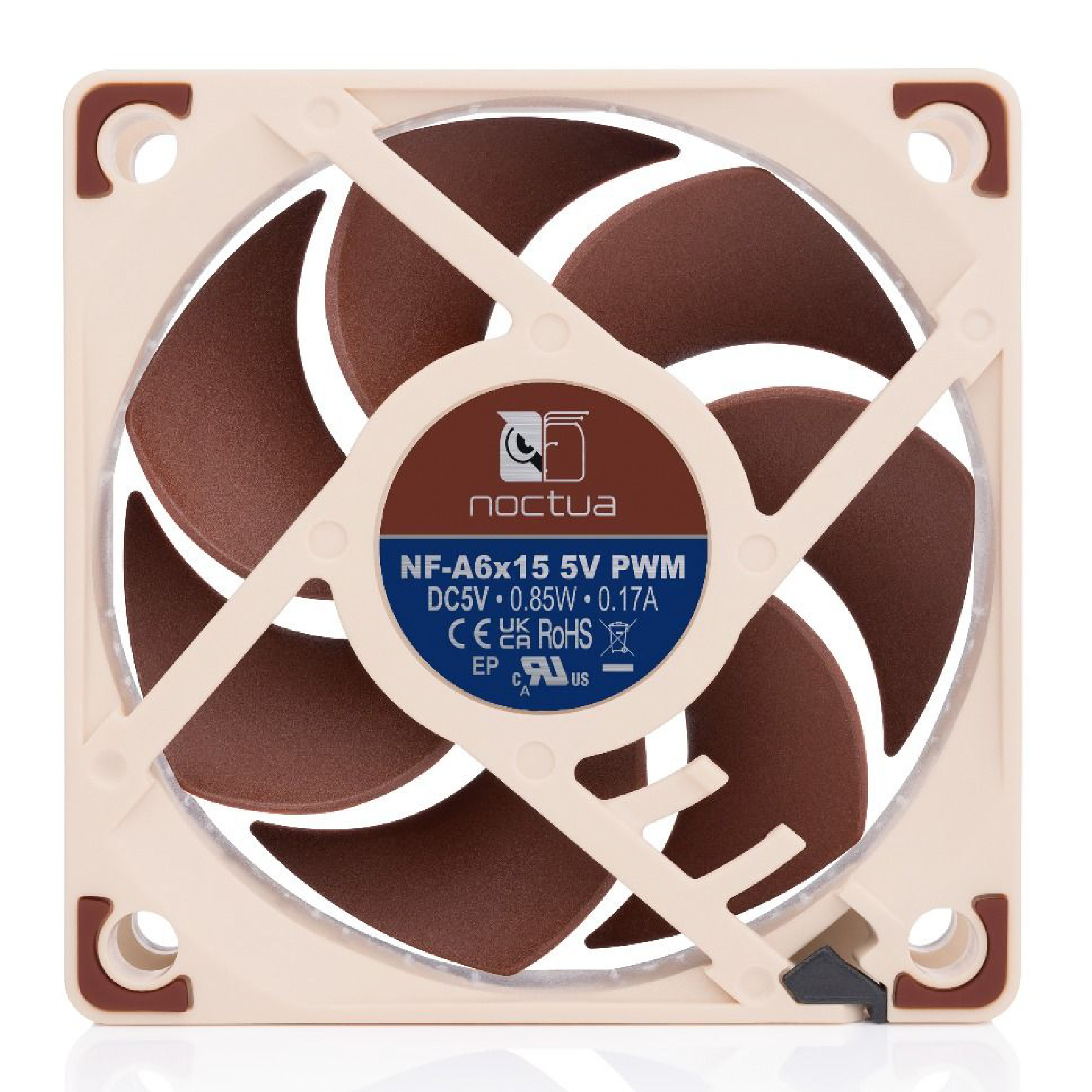 NOCTUA猫头鹰NF-A6x15PWM风扇5V FLX机箱风扇SSO2轴承6cm散热电脑